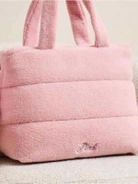PINK Victoria's Secret Plush Quilted Pink Tote